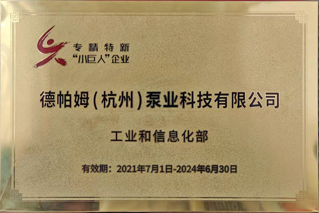 國(guó)家級(jí)重點(diǎn)小巨人企業(yè)，杭州共5家，錢塘區(qū)僅德帕姆1家！